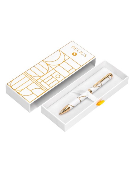 ROLLER BELIUS CARTE BLANCHE BL.Y DORADO TINTA NG. CAJA DISEÑO