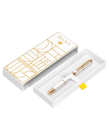 ROLLER BELIUS CARTE BLANCHE BL.Y DORADO TINTA NG. CAJA DISEÑO