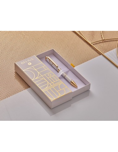 BOLIGRAFO BELIUS CARTE BLANCHE BL.DORADO TINTA AZ. CAJA DISEÑO