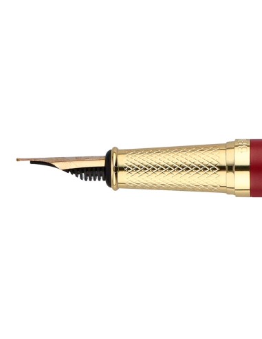 PLUMA  BELIUS SOIREE ART DECO GRANATE DORADO TINTA AZ. CAJA DISEÑO