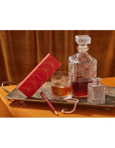 PLUMA BELIUS SOIREE AL.COLOR ART DECO GRANATE DORADO TINTA AZ.