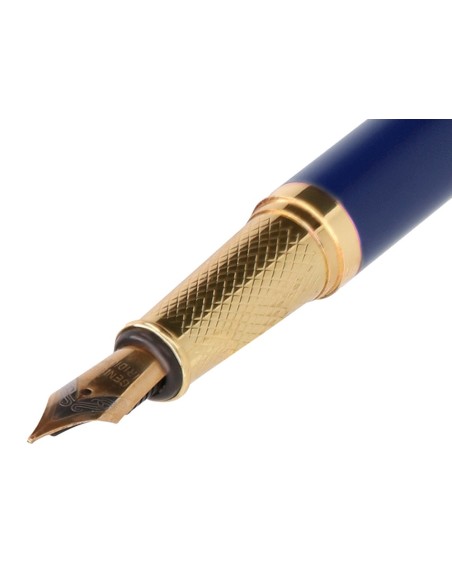 PLUMA  BELIUS SOIREE ART DECO AZ.MAR. DORADO TINTA AZ. CAJA DISEÑO