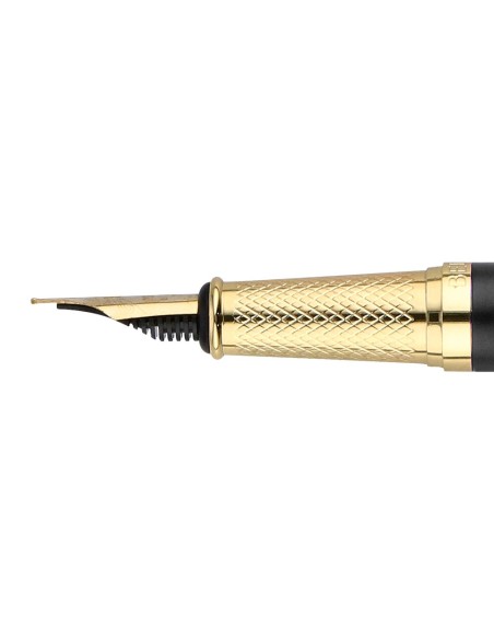 PLUMA  BELIUS SOIREE ART DECO NG.Y DORADO TINTA AZ. CAJA DISEÑO