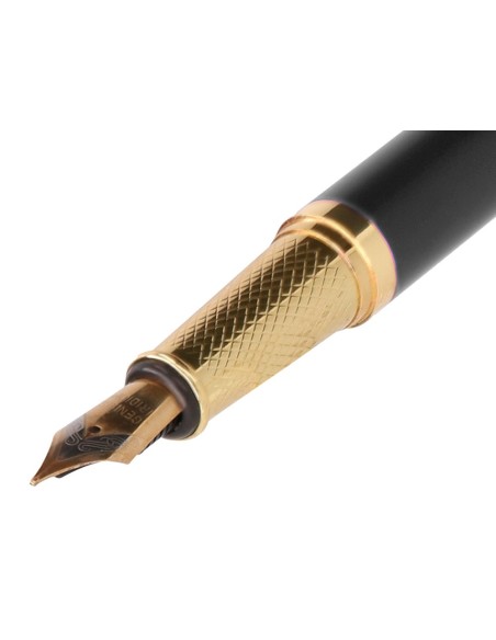 PLUMA  BELIUS SOIREE ART DECO NG.Y DORADO TINTA AZ. CAJA DISEÑO