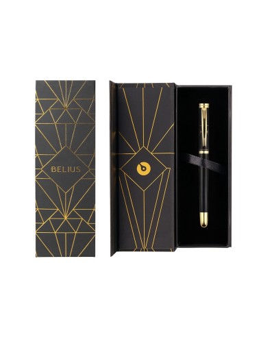 BOLIGRAFO BELIUS SOIREE AL.ART DECO NG.Y GOLD AZ. CAJA DISEÑO