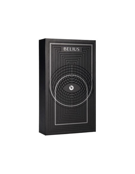 BOLIGRAFO BELIUS TURBO AL.TEXT PUNTEADA NG.Y PLATEADO AZ. CAJA DISEÑO