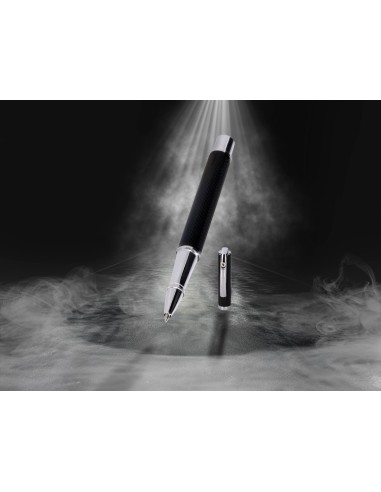 BOLIGRAFO BELIUS TURBO AL.TEXT PUNTEADA NG.Y PLATEADO AZ. CAJA DISEÑO