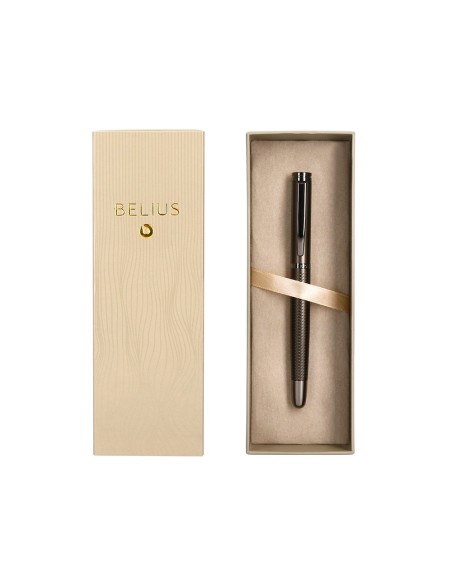 PLUMA BELIUS NEPTUNO AL.TEXTURA WAVY CAQUI TINTA AZ. CAJA DISEÑO