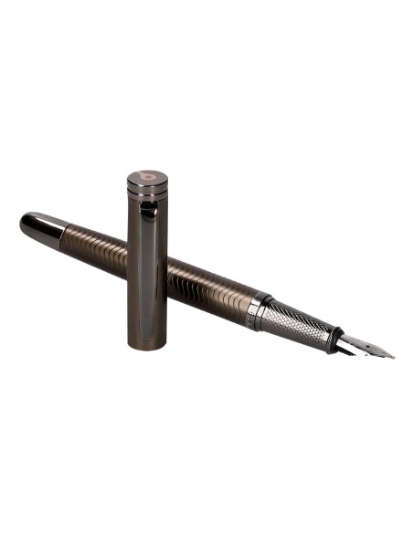 PLUMA BELIUS NEPTUNO AL.TEXTURA WAVY CAQUI TINTA AZ. CAJA DISEÑO