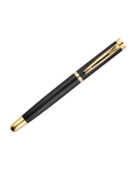 BOLIGRAFO BELIUS PASSION AL.TEXT CEPILLADA NG.Y GOLD AZ. CAJA DISEÑO