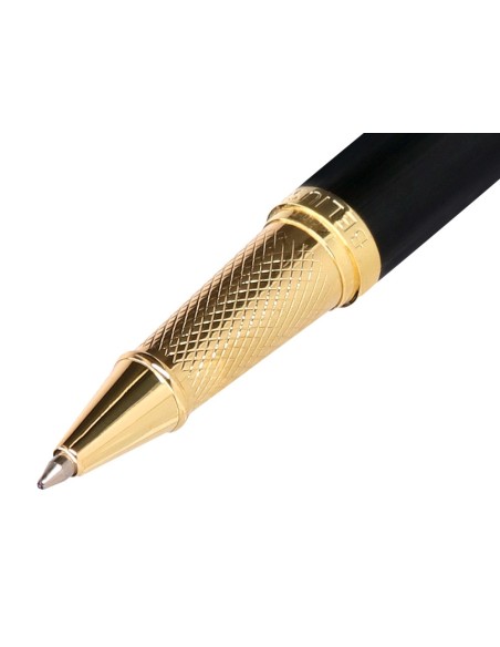 BOLIGRAFO BELIUS PASSION AL.TEXT CEPILLADA NG.Y GOLD AZ. CAJA DISEÑO