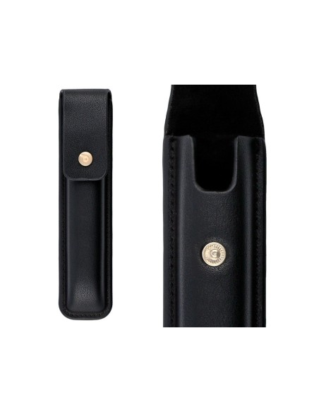 PLUMA CUERO BELIUS PASSION DOR AL.TEXT NG.Y DORADO TINTA AZ.