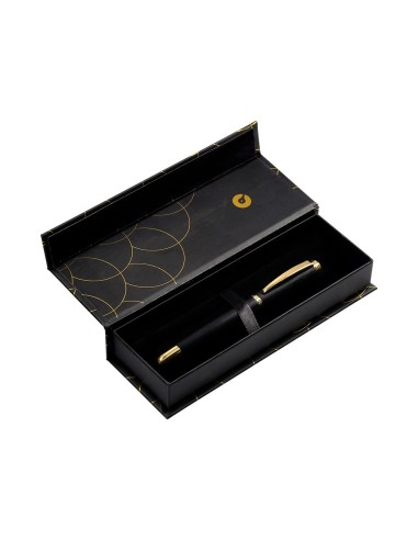 BOLIGRAFO BELIUS PASSION AL.TEXTURA CEPILLADA NG.GOLD AZ. CAJA DISEÑO