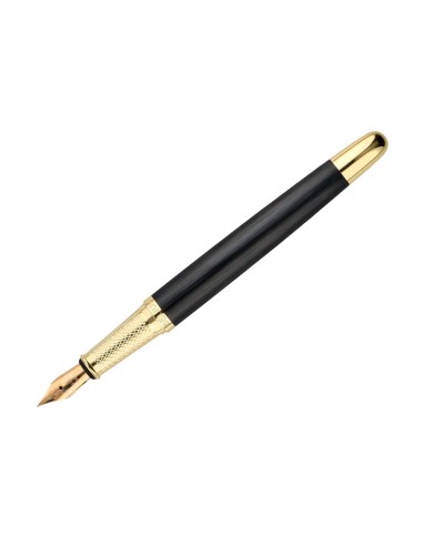 PLUMA BELIUS PASSION DOR AL.TEXT CEPILLADA NG.Y DORADO TINTA AZ.