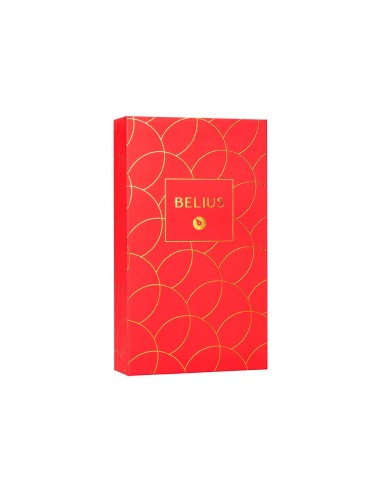 BOLIGRAFO BELIUS PASSION AL.TEXT  CEPILLADA RJ. GOLD AZ. CAJA DISEÑO