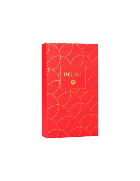 BOLIGRAFO BELIUS PASSION AL.TEXT  CEPILLADA RJ. GOLD AZ. CAJA DISEÑO