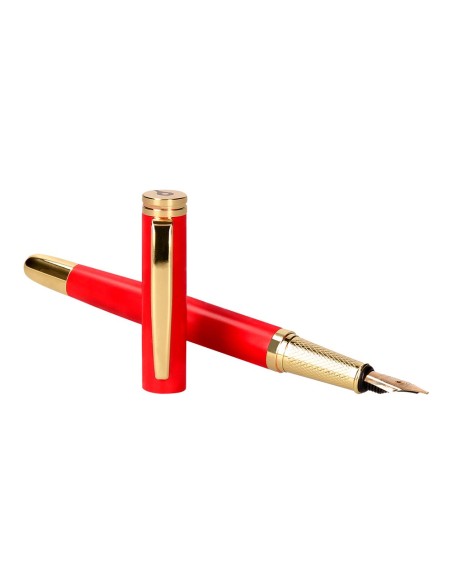 PLUMA BELIUS PASSION DOR AL.TEXT. CEPILLADA RJ. DORADO TINTA AZ.