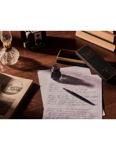 PLUMA FRASCO TINTA BELIUS ORIGEN 1995 AL.TEXT.CEPILLADA NG.TINTA NG.