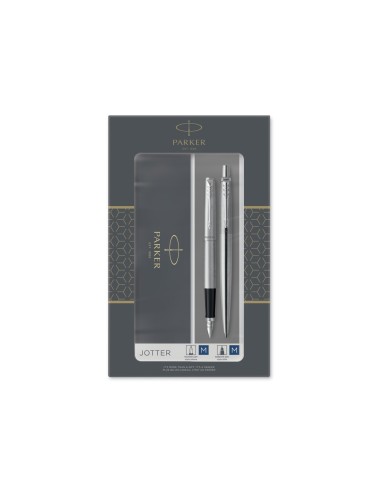 JUEGO PARKER DUO JOTTER ACERO CT BOLIGRAFO+PLUMA