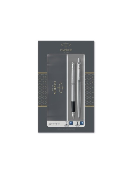 JUEGO PARKER DUO JOTTER ACERO CT BOLIGRAFO+PLUMA