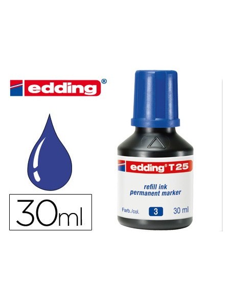 TINTA ROTULADOR EDDING T-25 AZUL FRASCO 30 ML