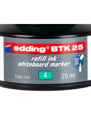 TINTA ROTULADOR EDDING PIZARRA BL.BTK-25 VE. FRASCO 25 ML
