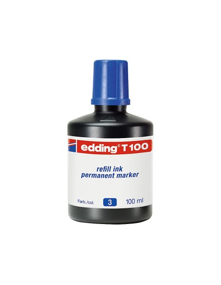 TINTA ROTULADOR EDDING T-100 AZUL FRASCO 100 ML