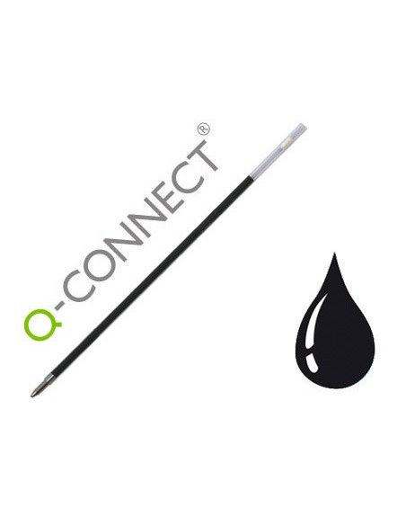 RECAMBIO BOLIGRAFO EXTENSIBLE Q-CONNECT KF00233 NEGRO