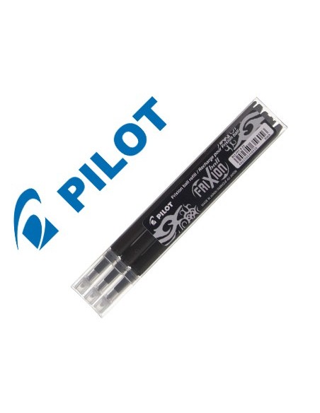 RECAMBIO BOLIGRAFO PILOT FRIXION BALL NEGRO CAJA DE 3 UNIDADES