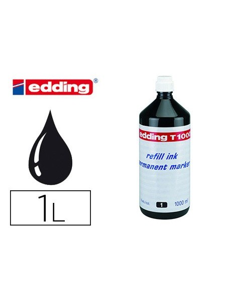 TINTA ROTULADOR EDDING T-1000 NEGRO FRASCO 1 LITRO