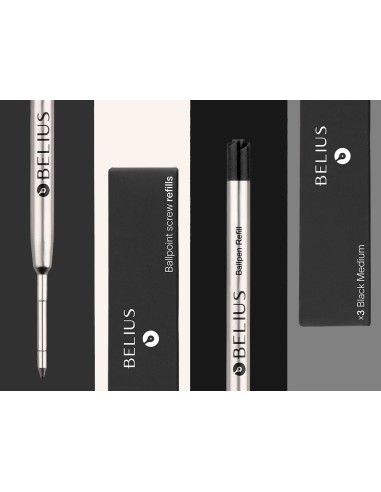 RECAMBIO BOLIGRAFO BELIUS NG.0,8MM CAJA 3 UD.