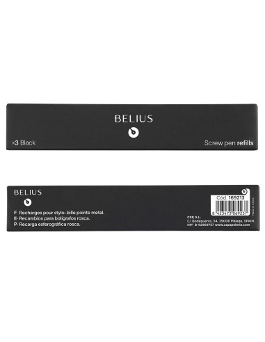 RECAMBIO BOLIGRAFO BELIUS ROSCA NG.CAJA 3 UD.