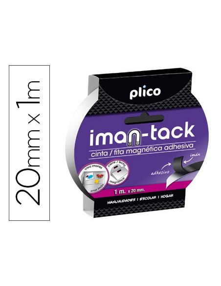 CINTA ADHESIVA PLICO IMANTADA 20MM X 1M 13314