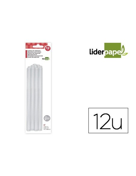 BARRAS TERMOFUSIBLE 7MM DIAMETRO X 200MM ALTO BLISTER 12 UD.