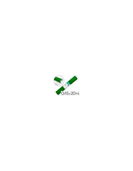 ROLLO ADHESIVO LIDERPAPEL UNICOLOR VERDE BRILLO ROLLO DE 0,45 X 20 MT