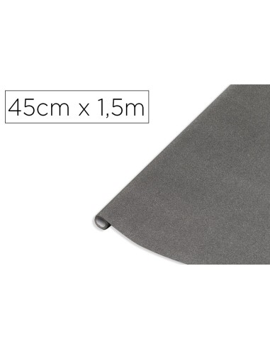 ROLLO ADH.D-C-FIX ANTRACITA METAL BRILLO ANCHO 45 CM LARGO 1,5MT.