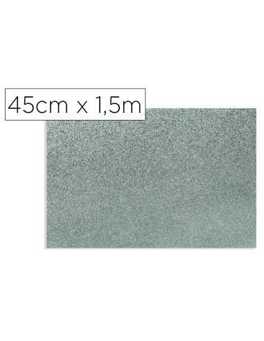 ROLLO ADH.D-C-FIX GRIS METAL BRILLO ANCHO 45 CM LARGO 1,5MT.