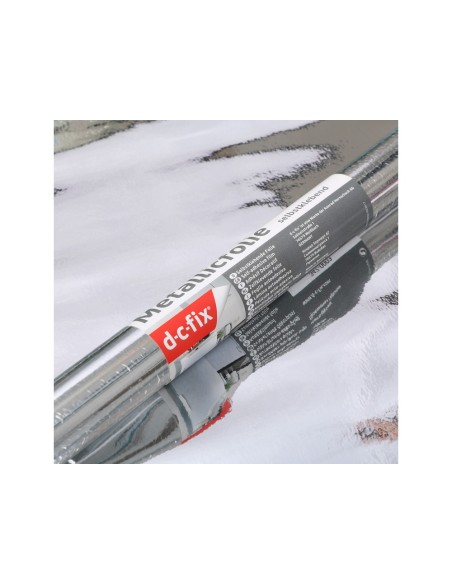 ROLLO ADH.D-C-FIX PLATA BRILLO ANCHO 45 CM LARGO 15MT.