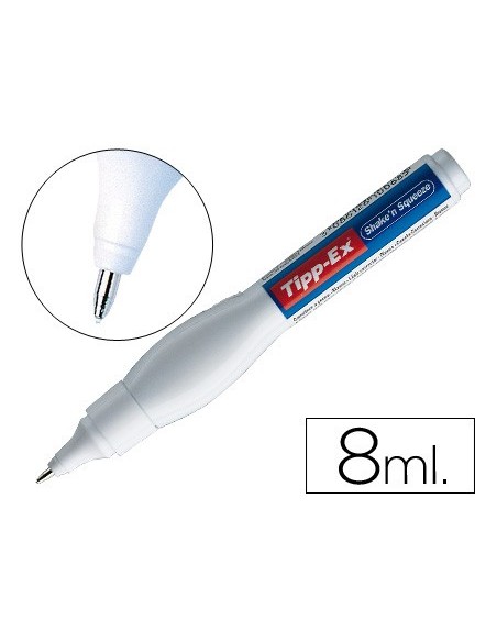 CORRECTOR TIPP-EX LAPIZ 8 ML SHAKEN SQUEEZE C/PUNTA METALICA
