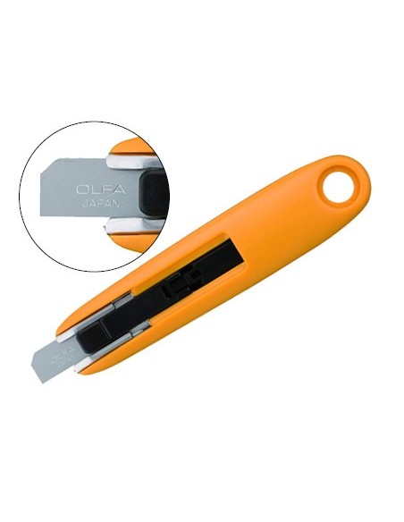 CUTER OLFA MINI PLASTICO CUCHILLA ANCHA 12,5 MM RETRACTIL APTO ZURDO