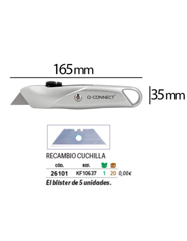 CUTTER Q-CON.219BC ANCHO METALICO GRIS