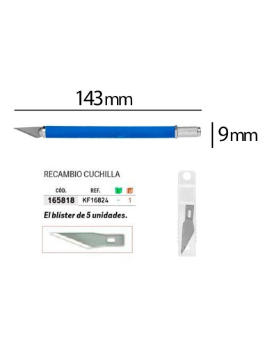 BISTURI Q-CON.EN BLISTER C/CUCHILLAS REPUESTO