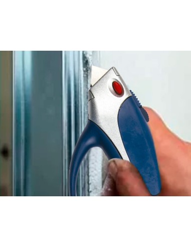 CUTER Q-CON XS6200 MET.ANCHO AZ.Y GRIS C/MANGO PLASTICO KF16814