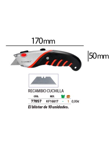 CUTER Q C/SX1500 METALICO ANCHO NG.Y RJ.C/MANGO PLASTICO KF16815