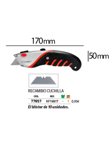CUTER Q C/SX1500 METALICO ANCHO NG.Y RJ.C/MANGO PLASTICO KF16815