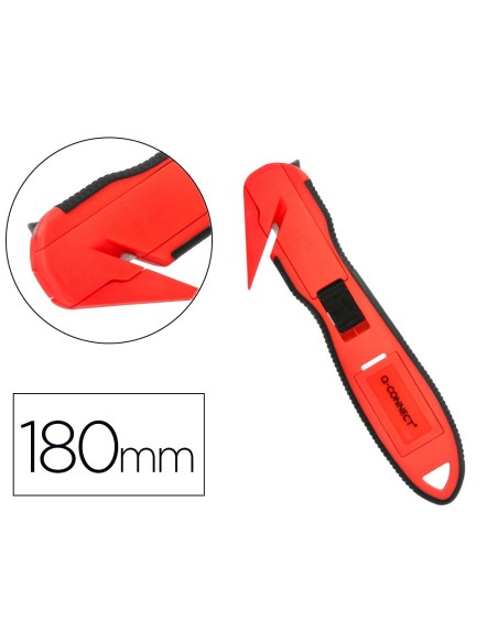 CUTER Q-CON.PLASTICO ANCHO SEGURIDAD EVITAR CORTES 18MM XD-G03