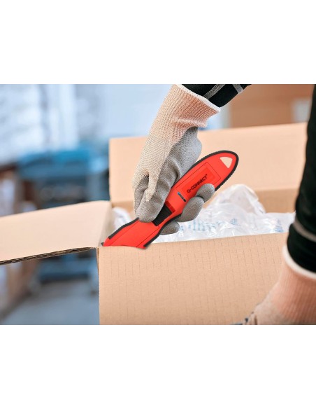 CUTER Q-CON.PLASTICO ANCHO SEGURIDAD EVITAR CORTES 18MM XD-G03