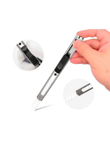 CUTER Q-CON. METALICO ESTRECHO CUCHILLA CERAMICA 9MM XD-C18 CLIP