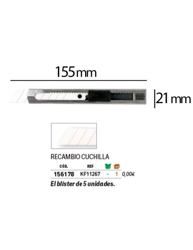 CUTER Q-CON.METALICO ANCHO CUCHILLA CERAMICA 18MM XD- C78 CLIP