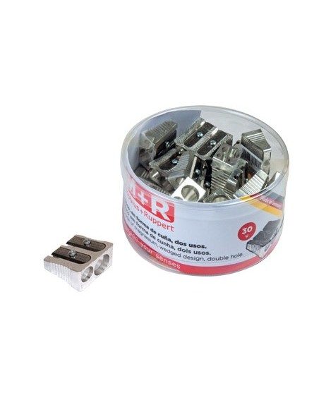 SACAPUNTAS MOR 211 METALICO 2USOS CUÑA BOTE DE 30 UNIDADES
